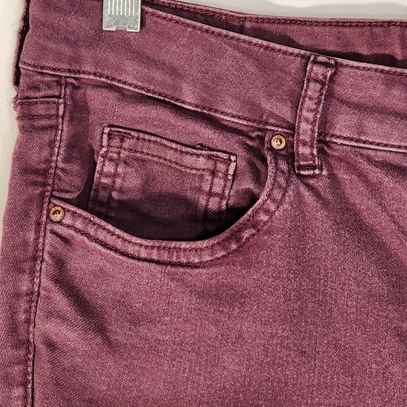 Red Concept Divided by H&M Plum Colored Five Pocket Skinny Jeans Size 8 - Picture 3 of 10